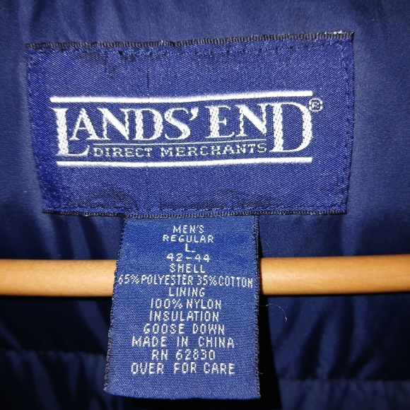 Lands' End Goose Down Parka Jacket Mens Size Large 42-44 - Picture 6 of 10